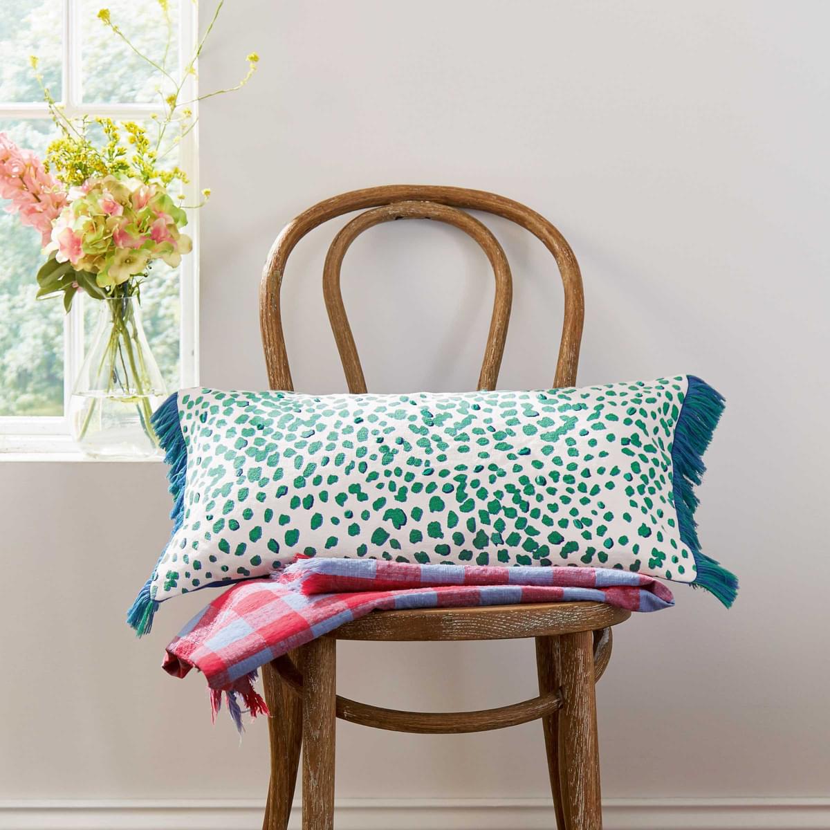 Pheasant Floral Cotton Cushion By Joules In Multi